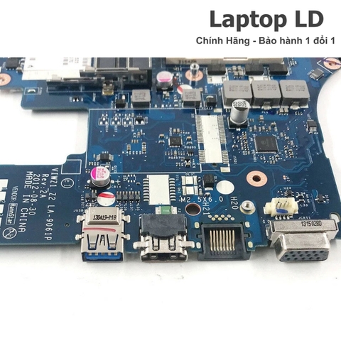 Các cổng kết nối trên main laptop Lenovo IdeaPad Z400 P400 Z500 gồm USB HDMI LAN và nguồn