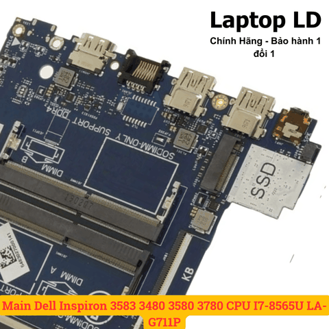 Cổng kết nối USB, HDMI, LAN trên main laptop Dell Inspiron 3583 3480 3580 3780