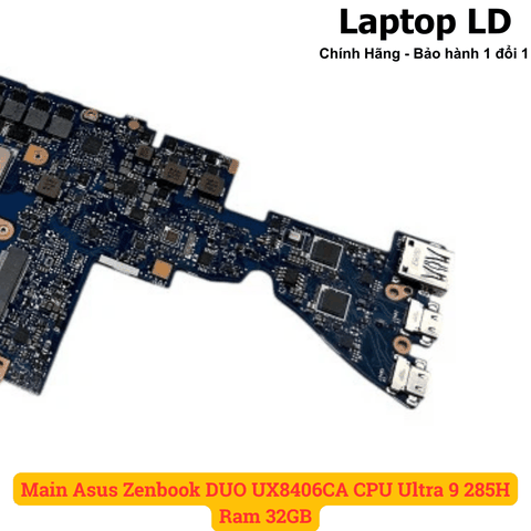 Cổng USB và HDMI trên mainboard laptop Asus Zenbook DUO UX8406CA