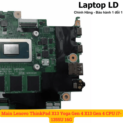 Cổng USB và HDMI trên mainboard laptop Lenovo ThinkPad X13 Yoga Gen 4
