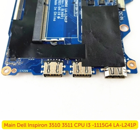 Cổng USB, HDMI, LAN và Type-C trên Main laptop Dell Inspiron 3510 3511
