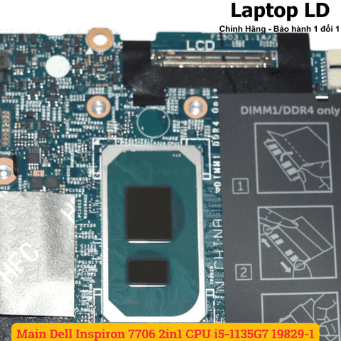 Khu vực CPU Intel Core i5-1135G7 trên main Dell Inspiron 7706 2in1