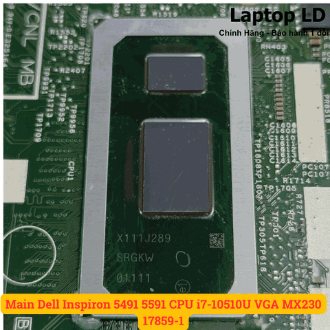 CPU Intel Core i7-10510U gắn trên main laptop Dell Inspiron 5491 5591