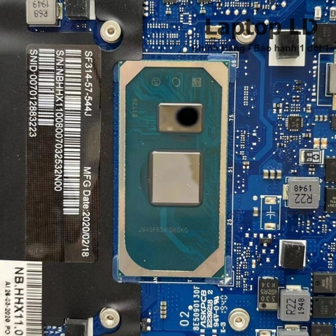 CPU Intel Core i7-1065G7 trên main Acer Swift SF314-57G chính hãng
