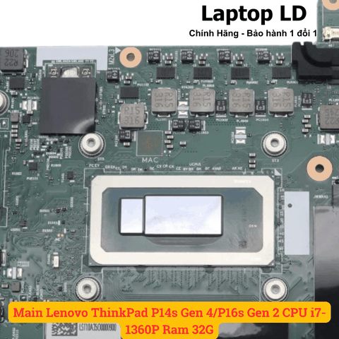 CPU Intel Core i7-1360P gắn trên main laptop Lenovo ThinkPad P14s Gen 4 / P16s Gen 2