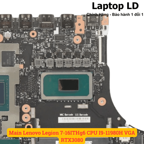 CPU Intel Core i9-11980H gắn trên main laptop Lenovo Legion 7-16ITHg6