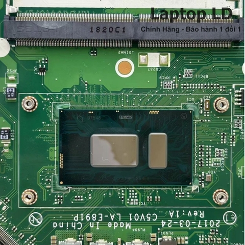 CPU Intel Core i5-8250U được tích hợp trực tiếp trên mainboard Acer LA-E891P