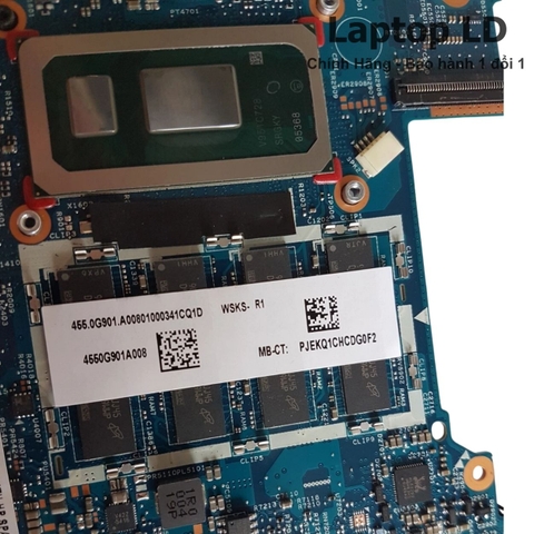 Bộ vi xử lý Intel Core i7-1065G7 được tích hợp trực tiếp trên mainboard HP Envy 13-AQ