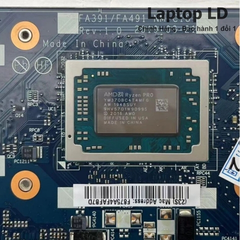 CPU AMD Ryzen 5 3500U được tích hợp trực tiếp trên mainboard Lenovo NM-C181