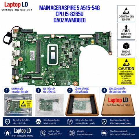 Gói hàng main Acer Aspire 5 A515-54G mã DA0ZAWMB8E0 trước khi gửi khách