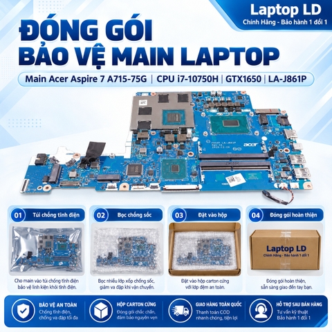 Main Acer Aspire 7 A715-75G | CPU i7-10750H | GTX1650 / LA-J861P