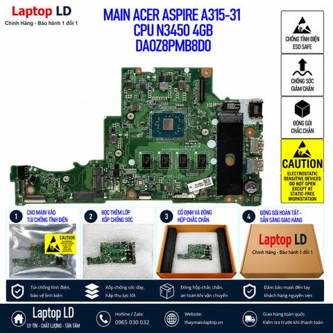 Gói hàng main Acer Aspire A315-31 mã DA0Z8PMB8D0 trước khi gửi khách