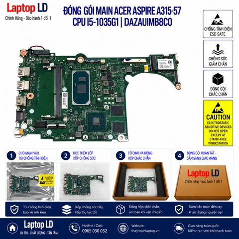 Gói hàng main Acer Aspire A315-57 mã DAZAUIMB8C0 trước khi gửi khách