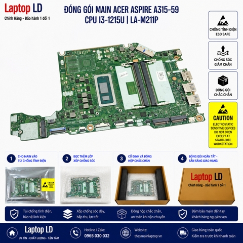 Gói hàng main Acer Aspire A315-59 mã LA-M211P trước khi gửi khách