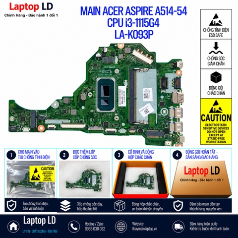 Gói hàng main Acer Aspire A514-54 mã LA-K093P trước khi gửi khách