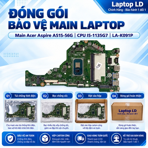 Gói hàng main Acer Aspire A515-56G mã LA-K091P trước khi gửi khách