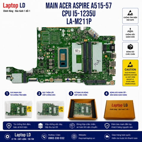 Gói hàng main Acer Aspire A515-57 mã LA-M211P trước khi gửi khách