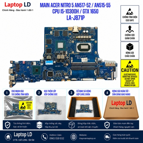 Gói hàng main Acer Nitro 5 AN517-52 AN515-55 mã LA-J871P trước khi gửi khách