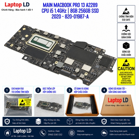 Gói hàng main Apple MacBook Pro 13 A2289 2020 mã 820-01987-A trước khi gửi khách