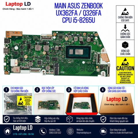 Gói hàng main Asus ZenBook UX362FA Q326FA trước khi gửi khách