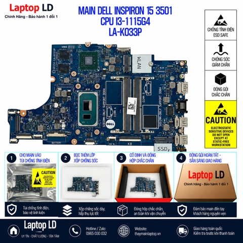 Gói hàng main Dell Inspiron 15 3501 mã LA-K033P trước khi gửi khách