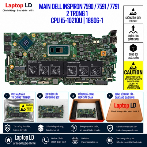 Gói hàng main Dell Inspiron 7591 7791 2-in-1 mã 18806-1 trước khi gửi khách