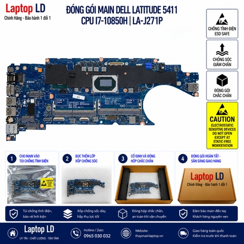 Gói hàng main Dell Latitude 5411 mã LA-J271P trước khi gửi khách