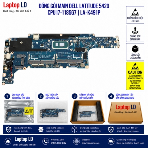 Gói hàng main Dell Latitude 5420 mã LA-K491P trước khi gửi khách