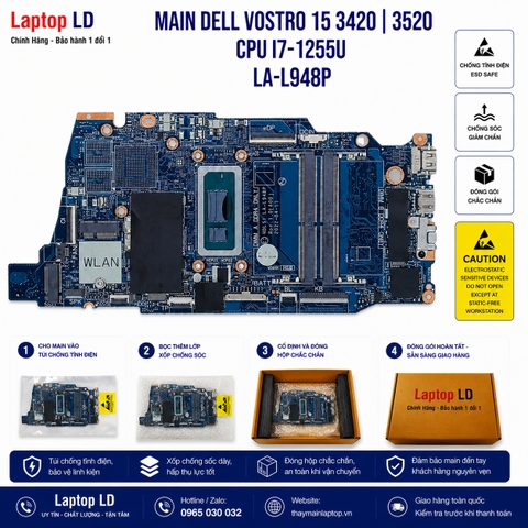 Gói hàng main Dell Vostro 15 3420 3520 mã LA-L948P trước khi gửi khách