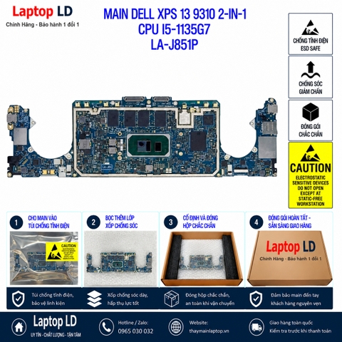 Gói hàng main Dell XPS 13 9310 2-in-1 mã LA-J851P trước khi gửi khách