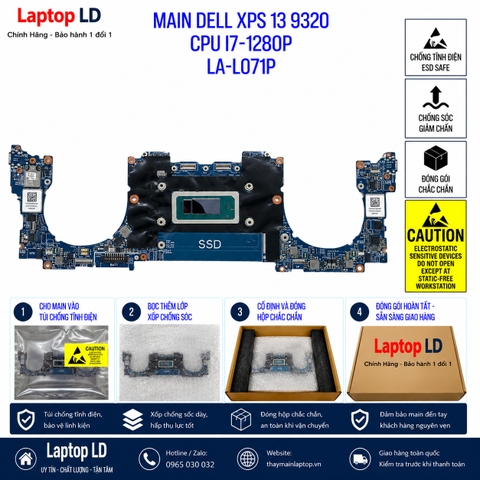 Gói hàng main Dell XPS 13 9320 mã LA-L071P trước khi gửi khách
