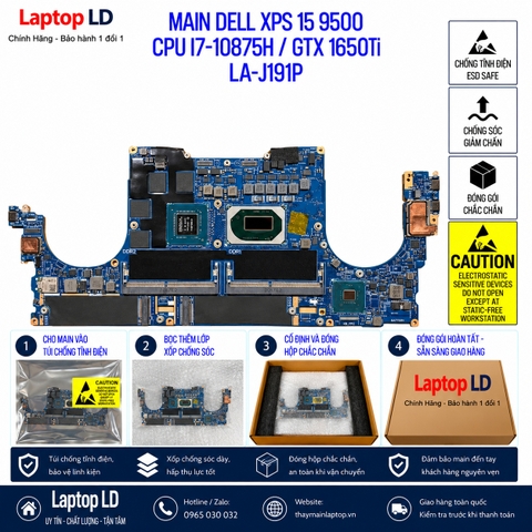 Gói hàng main Dell XPS 15 9500 mã LA-J191P trước khi gửi khách