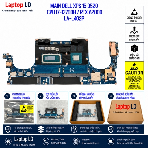 Gói hàng main Dell XPS 15 9520 mã LA-L402P trước khi gửi khách