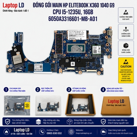 Gói hàng main HP EliteBook x360 1040 G9 mã 6050A3316601-MB-A01 trước khi gửi khách