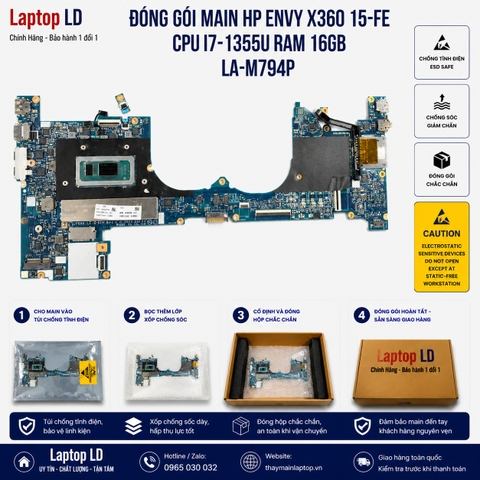 Gói hàng main HP Envy x360 15-FE mã LA-M794P trước khi gửi khách