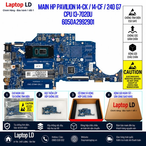 Gói hàng main HP Pavilion 14-CK 14-CF 240 G7 mã 6050A2992901 trước khi gửi khách