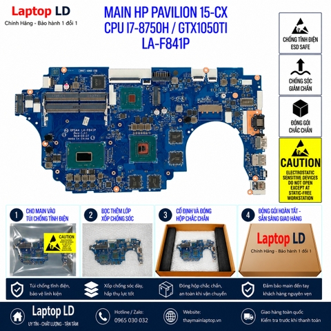 Main HP Pavilion 15-CX | CPU I7-8750H / GTX1050TI | LA-F841P