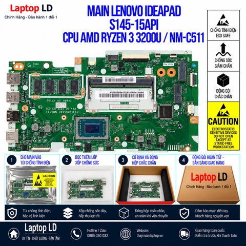 Gói hàng main Lenovo IdeaPad S145-15API mã NM-C511 trước khi gửi khách