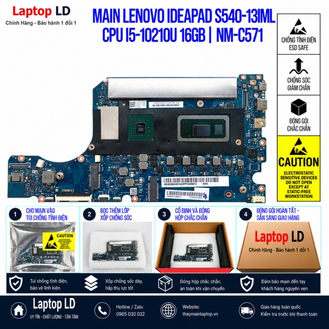 Gói hàng main Lenovo IdeaPad S540-13IML mã NM-C571 trước khi gửi khách