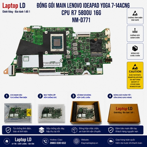 Gói hàng main Lenovo IdeaPad Yoga 7 14ACN6 mã NM-D771 trước khi gửi khách