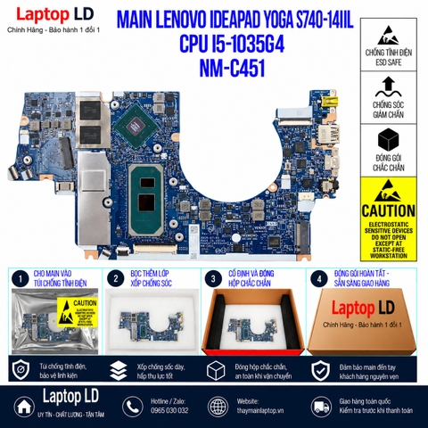 Gói hàng main Lenovo IdeaPad Yoga S740-14IIL mã NM-C451 trước khi gửi khách