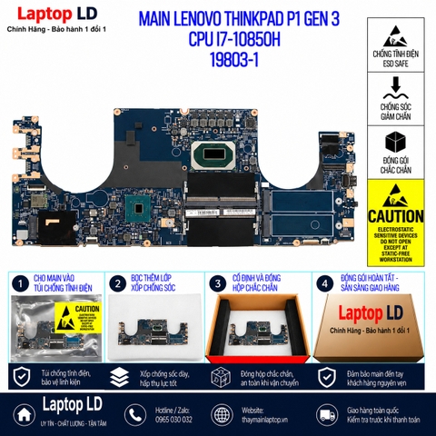 Gói hàng main Lenovo ThinkPad P1 Gen 3 mã 19803-1 trước khi gửi khách