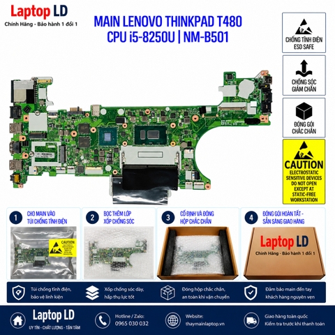 Gói hàng main Lenovo ThinkPad T480 mã NM-B501 trước khi gửi khách