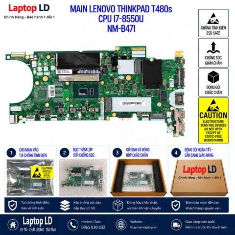 Gói hàng main Lenovo ThinkPad T480s mã NM-B471 trước khi gửi khách