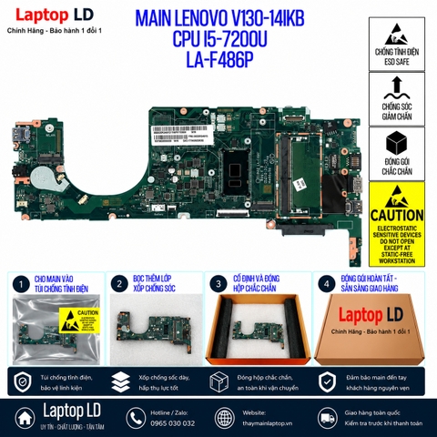 Gói hàng main Lenovo V130-14IKB mã LA-F486P trước khi gửi khách