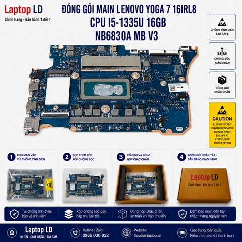 Gói hàng main Lenovo Yoga 7 16IRL8 mã NB6830A MB V3 trước khi gửi khách