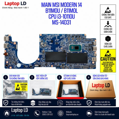 Main MSI Modern 14 B11MOU / B11MOL | CPU i3-1115G4 | MS-14D31