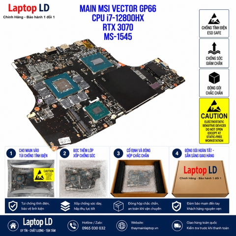 Gói hàng main MSI Vector GP66 mã MS-1545 trước khi gửi khách