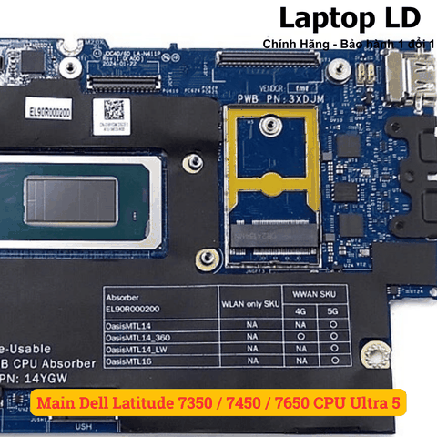 IC nguồn trên mainboard Dell Latitude 7350 / 7450 / 7650 CPU Ultra 5