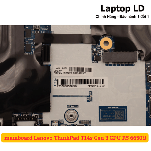Khe SSD M.2 NVMe trên main Lenovo ThinkPad T14s Gen 3 R5 6650U
